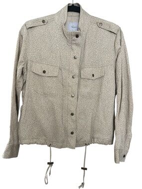 Rails Beige Leopard Print Utility Jacket Juniors Size S